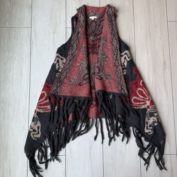 Morning Apple Women's Flyaway Sweater Vest Women's S/M Wool Blend Layering Piece - Picture 3 of 12